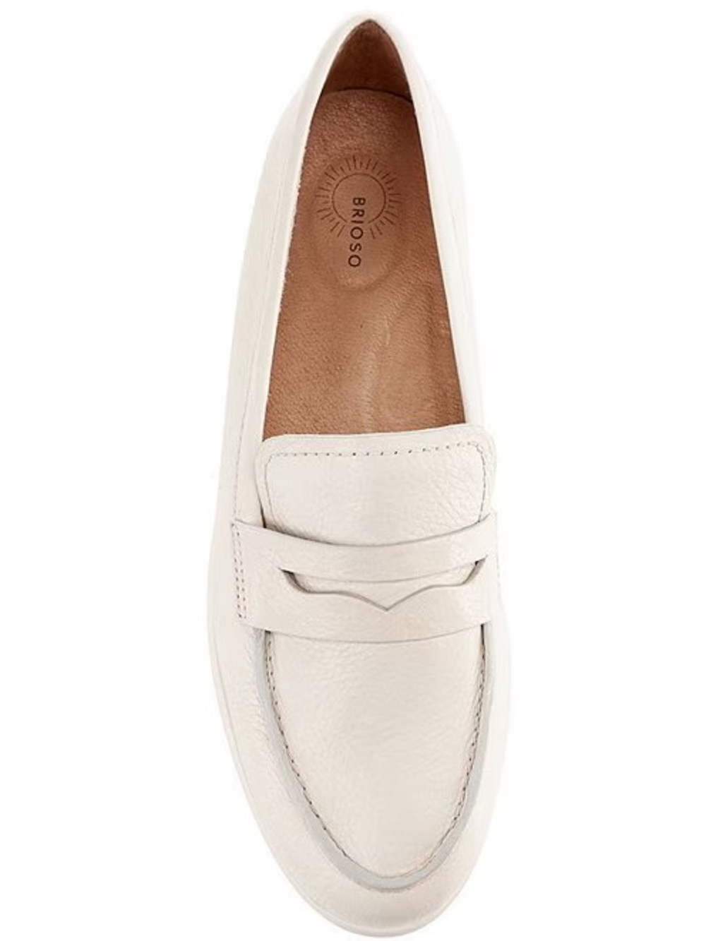 Women's Cream Leather Penny Loafers — Slip-On Comfort